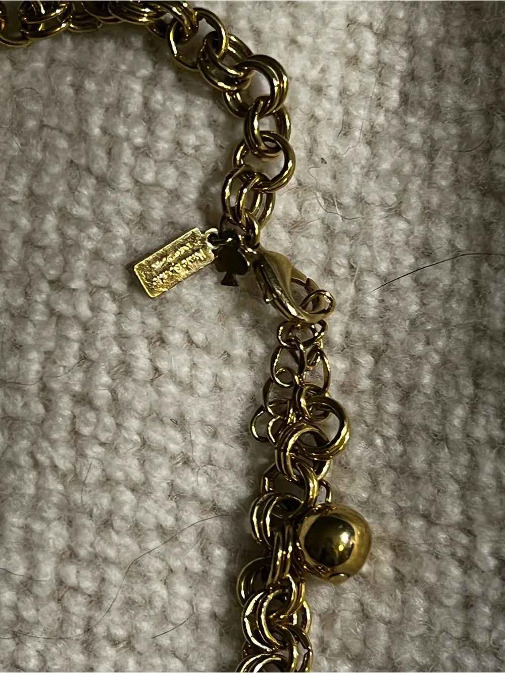 Kate Spade resin black and white necklace